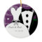 Tux & Gown Wedding Christmas Ornament