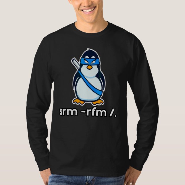 Tux Linux Penguin Programmer Computer Science Html T-Shirt (Front)