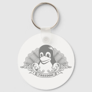 Tux Penguin - (Linux, Open Source, Copyleft, FSF) Key Ring