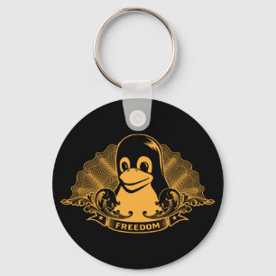 Tux Penguin - (Linux, Open Source, Copyleft, FSF) Key Ring