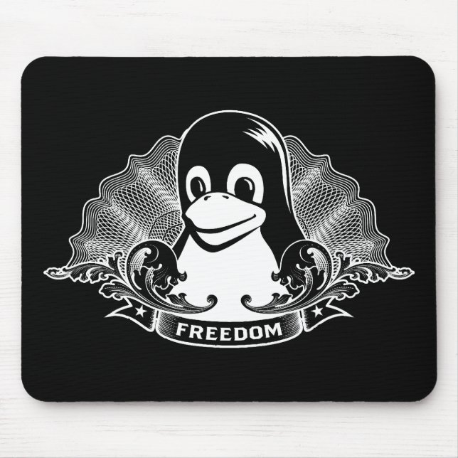 Tux Penguin - (Linux, Open Source, Copyleft, FSF) Mouse Pad (Front)