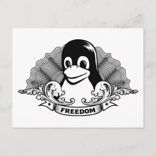 Tux Penguin - (Linux, Open Source, Copyleft, FSF) Postcard
