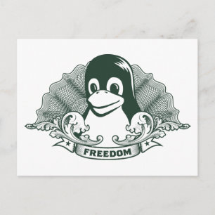 Tux Penguin - (Linux, Open Source, Copyleft, FSF) Postcard