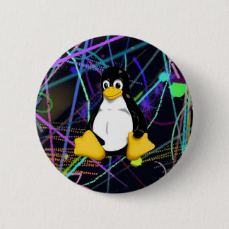 TUX Scribbles 6 Cm Round Badge