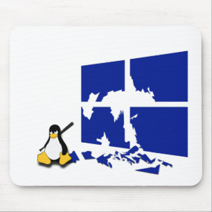 Tux the Linux Penguin Gets Mediaeval Mouse Pad
