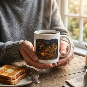 Tux & Twitch Campfire Evening Coffee Mug