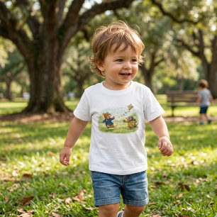 Tux & Twitch Meadow Kite Adventure Toddler T-Shirt