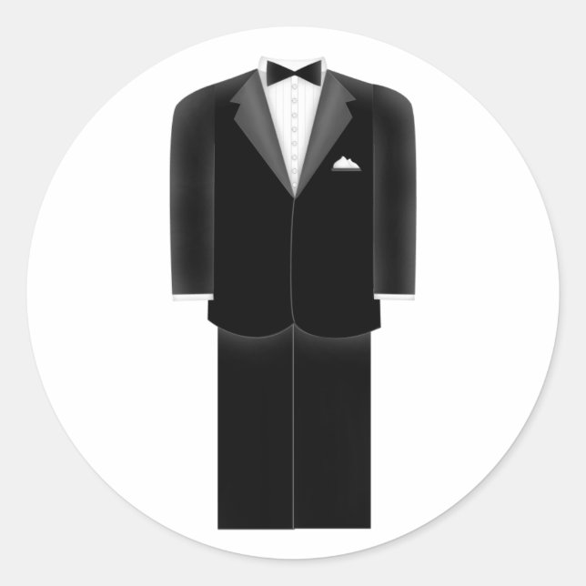 Tux Wedding Stickers (Front)