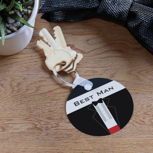 Tuxedo Best Man Wedding Favour Keychain