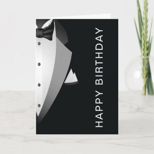 tuxedo birthday greeting card