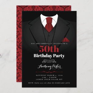 Tuxedo Birthday Invitation