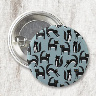 Tuxedo Black and White Cats 3 Cm Round Badge