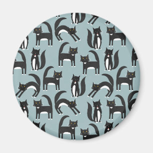 Tuxedo Black and White Cats Magnet