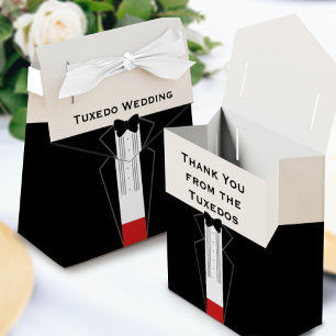 Tuxedo Black Tie Event Wedding Favour Box