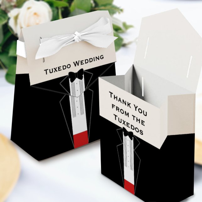Tuxedo Black Tie Event Wedding Favour Box (Creator Uploaded)