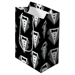 Tuxedo Black Tie Father's Day Medium Gift Bag