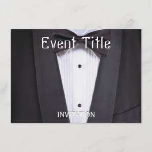 Tuxedo Black tie party formal Invitation