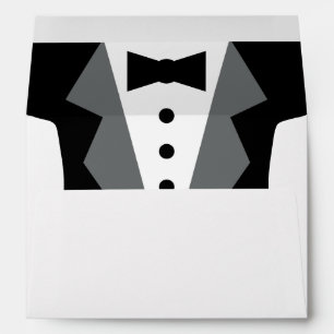 Tuxedo Black Tie Wedding or Event Envelope