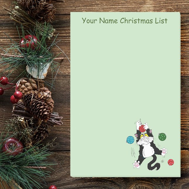 Tuxedo Black White Christmas Cat Post-it Notes (Creator Uploaded)