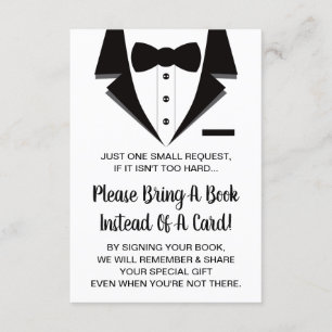 Tuxedo Book Card, Books For Baby Enclosure Card