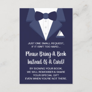 Tuxedo Book Card, Books For Baby Enclosure Card