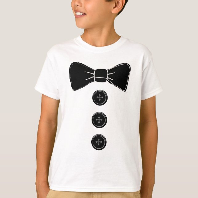 Tuxedo Bow Tie Boys T-shirts (Front)