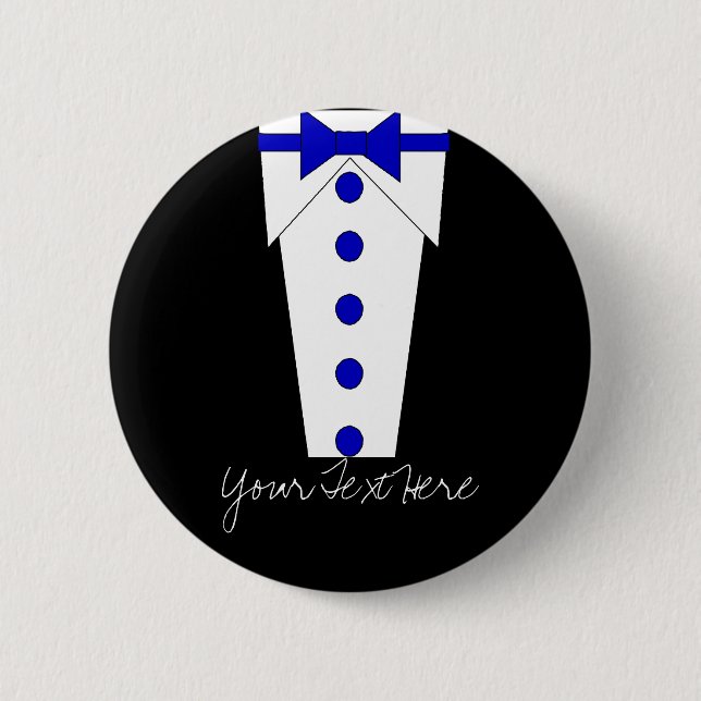 Tuxedo Button (Blue) (Front)