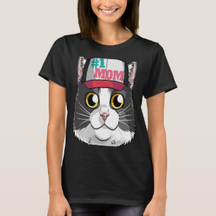 Tuxedo Cat 1 Mum Kitten Mother's Day T-Shirt