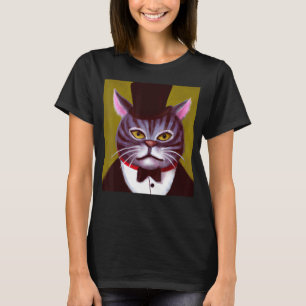 Tuxedo cat art meow kitty portrait cute kitten cat T-Shirt