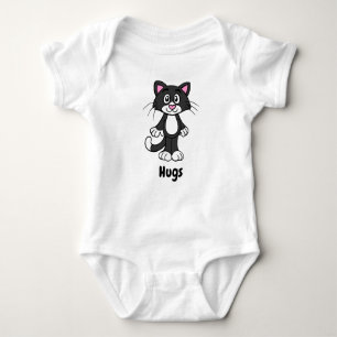 Tuxedo cat baby bodysuit