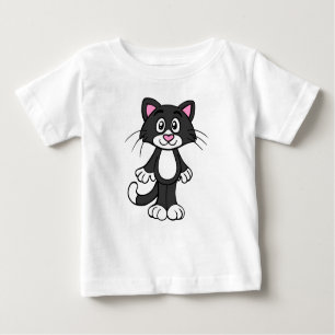 Tuxedo cat baby tee shirt