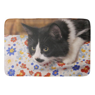 Tuxedo Cat  Bath Mat