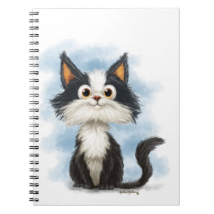 Tuxedo Cat Cartoon Notebook