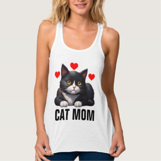 TUXEDO CAT CAT MOM T-SHIRT TANK TOP