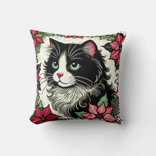Tuxedo Cat Christmas                               Cushion