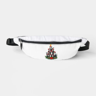 Tuxedo Cat Christmas Tree Tuxedo Cat Lights Xmas M Bum Bags