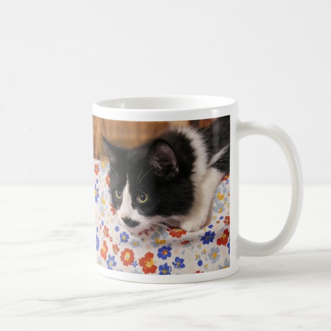 Tuxedo Cat Coffee Mug (Right)