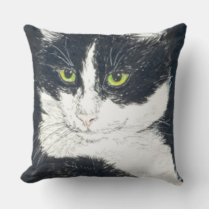 Tuxedo cat cushion