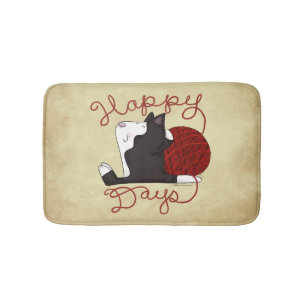 Tuxedo Cat- Happy Days Bath Mat