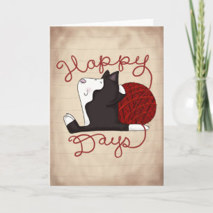 Tuxedo Cat- Happy Days Card