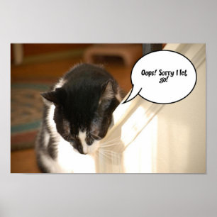 Tuxedo Cat Humour Poster