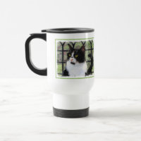 Tuxedo Cat in Window Painting Original Animal Art
