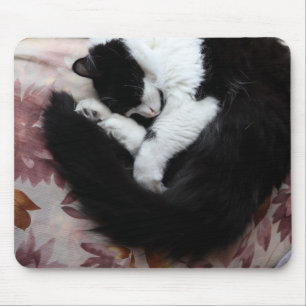 Tuxedo Cat Kitty Cats Black and White Caturday     Mouse Pad