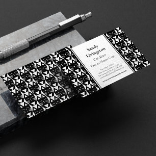 Tuxedo Cat Modern Geometric Business Card