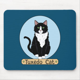 Tuxedo Cat Mouse Pad