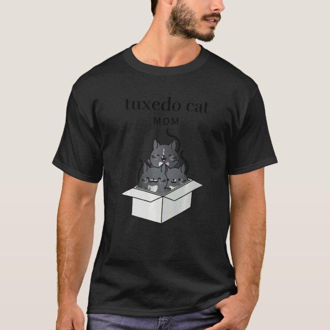 Tuxedo Cat Mum Cute T-Shirt (Front)