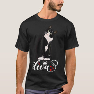 Tuxedo Cat Mum Cute Tuxie diva squad girls women C T-Shirt