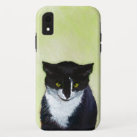 Tuxedo Cat Painting - Cute Original Cat Art