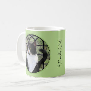 Tuxedo Cat Painting - Cute Original Cat Art Coffee Mug
