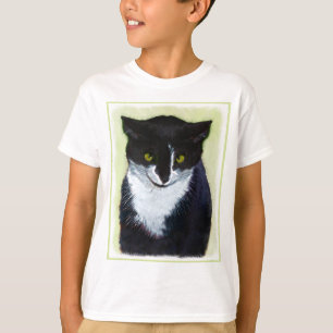 Tuxedo Cat Painting - Cute Original Cat Art T-Shirt